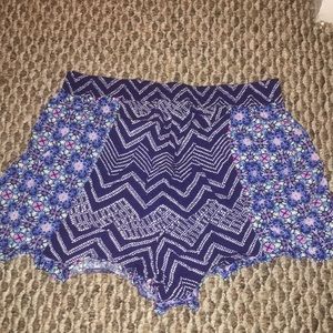 Blue flowy shorts